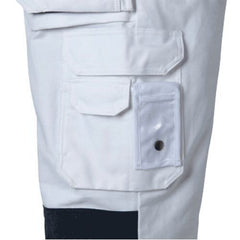Fristads Kansas 100120 Painters Trousers 258 BM White Side Pocket 1 by Specific Workwear