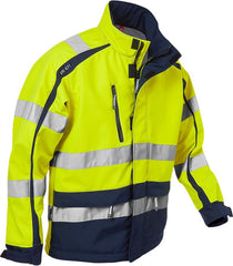 Fristads Kansas Windstopper Jacket 744 GWG Jacket Yellow Navy Side By Specific Workwear