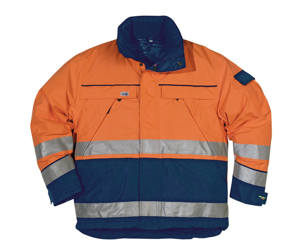 Fristads Airtech® Lined Jacket Gt-421 Orange Navy By Specific Workwear