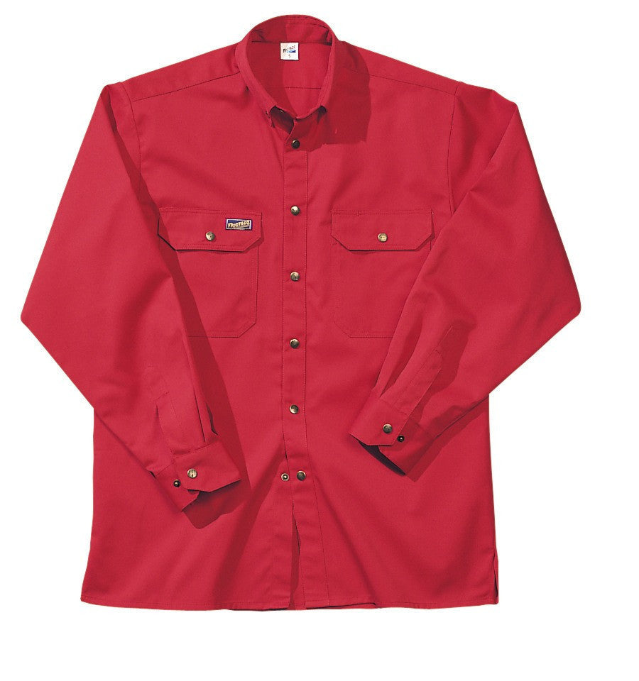 Fristads Kansas 100105 Match Shirt L/S 200G Red By Specific Workwear