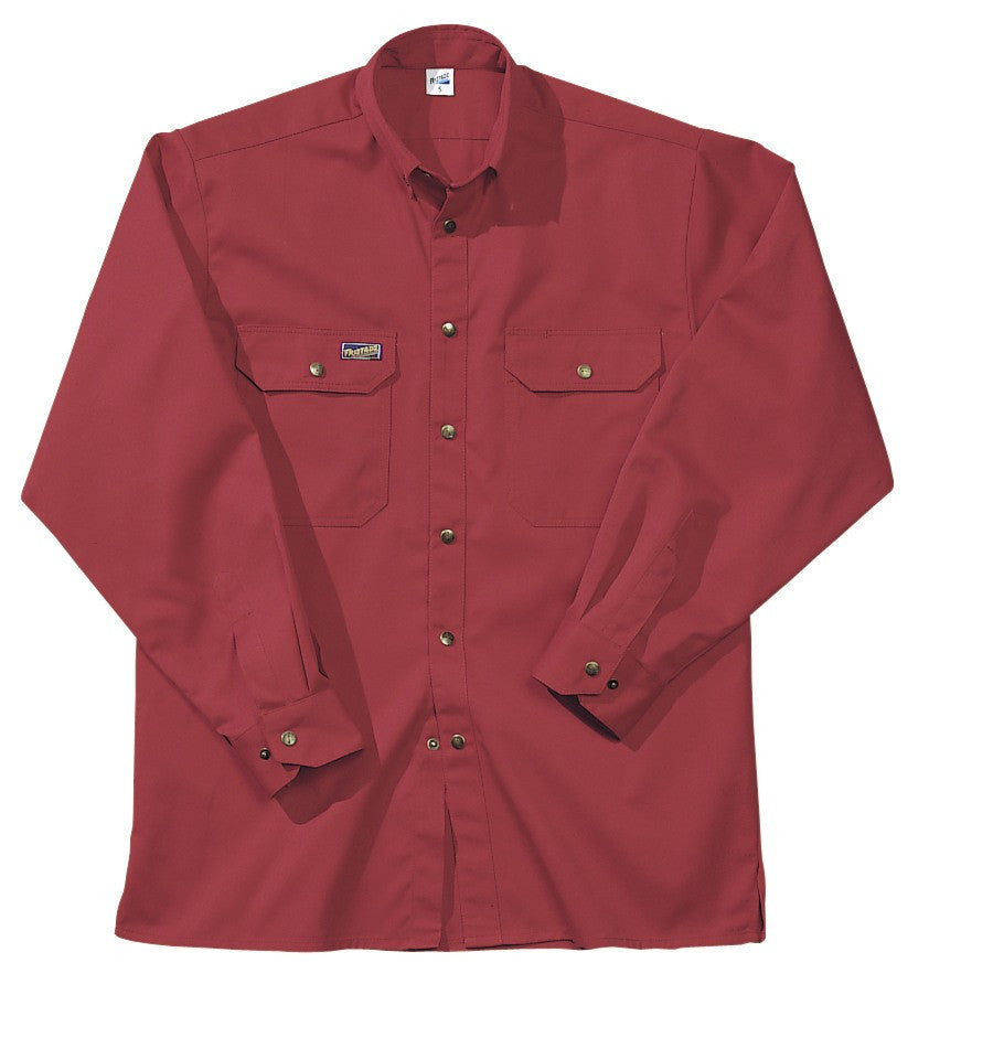 Fristads Kansas 100105 Match Shirt L/S 200G Wine Red By Specific Workwear