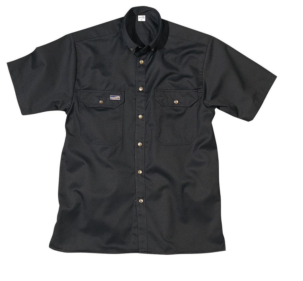 Fristads Kansas 100107 Match Shirt S/S 200G Black By Specific Workwear