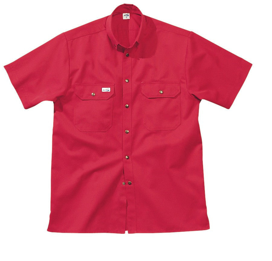 Fristads Kansas 100107 Match Shirt S/S 200G Red By Specific Workwear