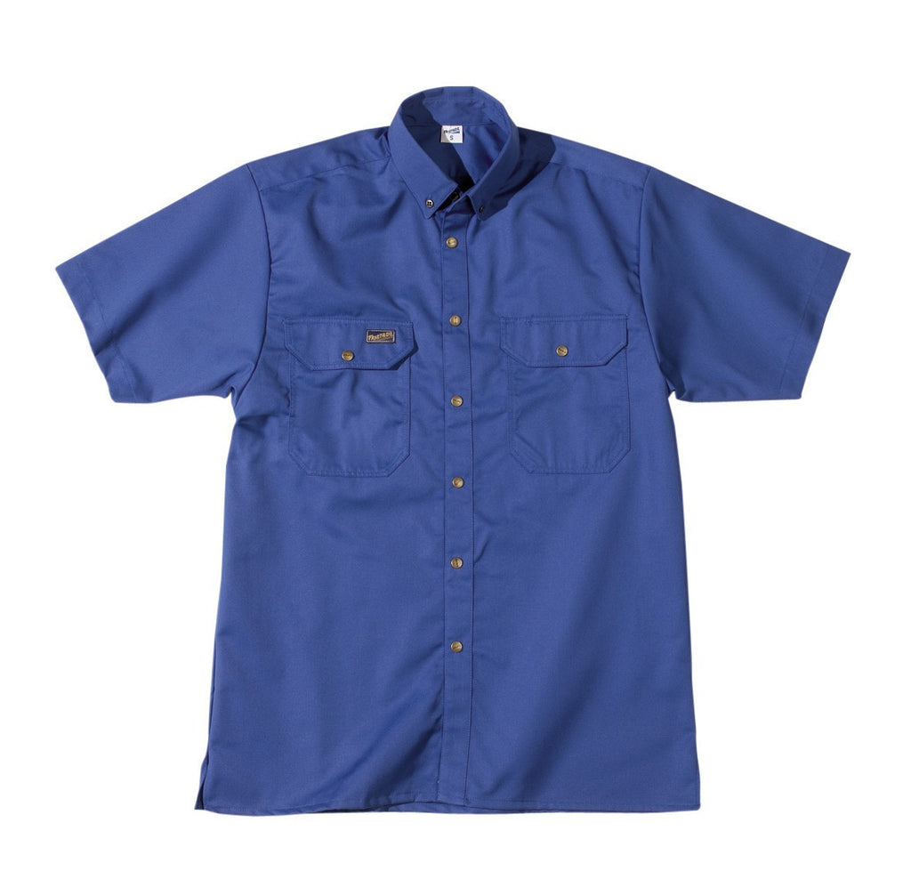 Fristads Kansas 100107 Match Shirt S/S 200G Royal Blue By Specific Workwear