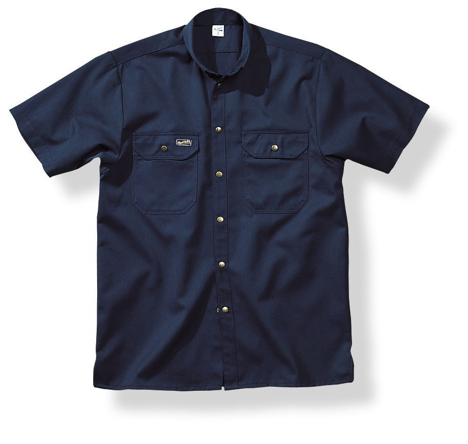 Fristads Kansas 100107 Match Shirt S/S 200G True Navy By Specific Workwear