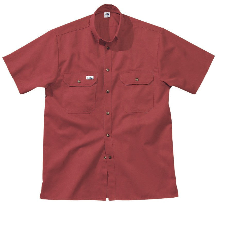 Fristads Kansas 100107 Match Shirt S/S 200G Wine Red By Specific Workwear