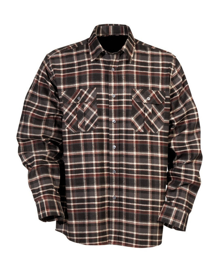 Fristads Kansas 100115 Crafts Flannel Shirt Dark Grey By Specific Workwear