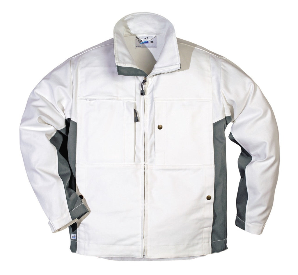 Fristads Kansas 100123 Procotton Jacket White By Specific Workwear