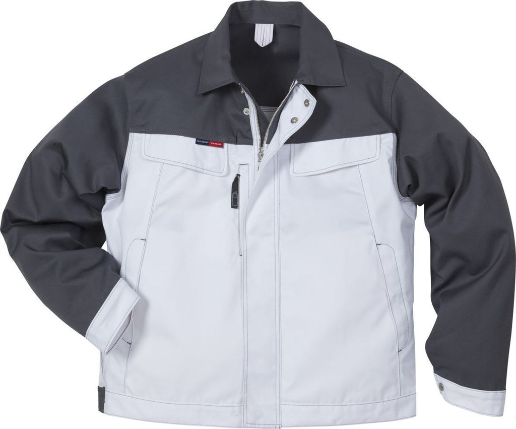 Fristads Kansas 100804 Icon Jacket White Grey By Specific Workwear