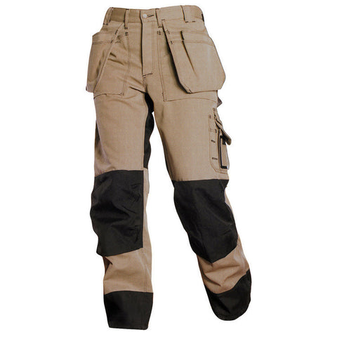 Blaklader 1580 1380 Heavy Duty Trousers With Loose Pockets  Khaki/Black