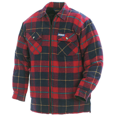 Blaklader 3220 Lined Flannel Shirt Red/Navy Check