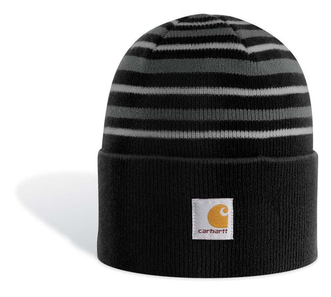 Carhartt A339 Striped Watch Hat Black