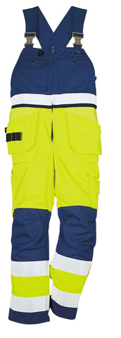 Fristads Plu-92 Dungarees Yellow / Navy